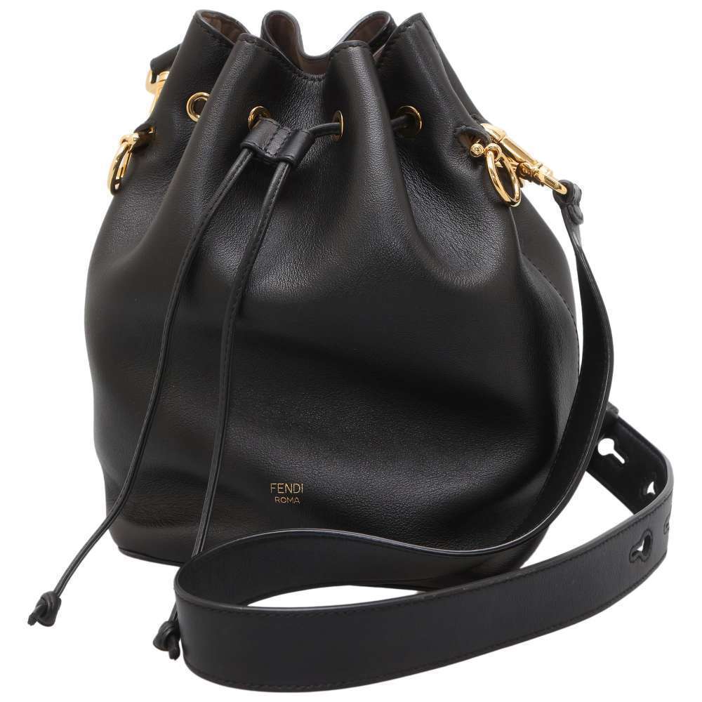 Fendi Shoulder Bag Montresor Drawstring Black